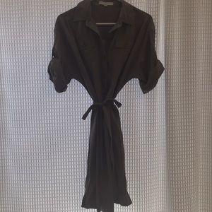 Grey shirt dress